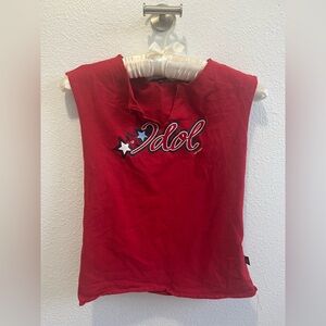 Y2K Vintage Hot Kiss “Idol” Rhinestone Tank